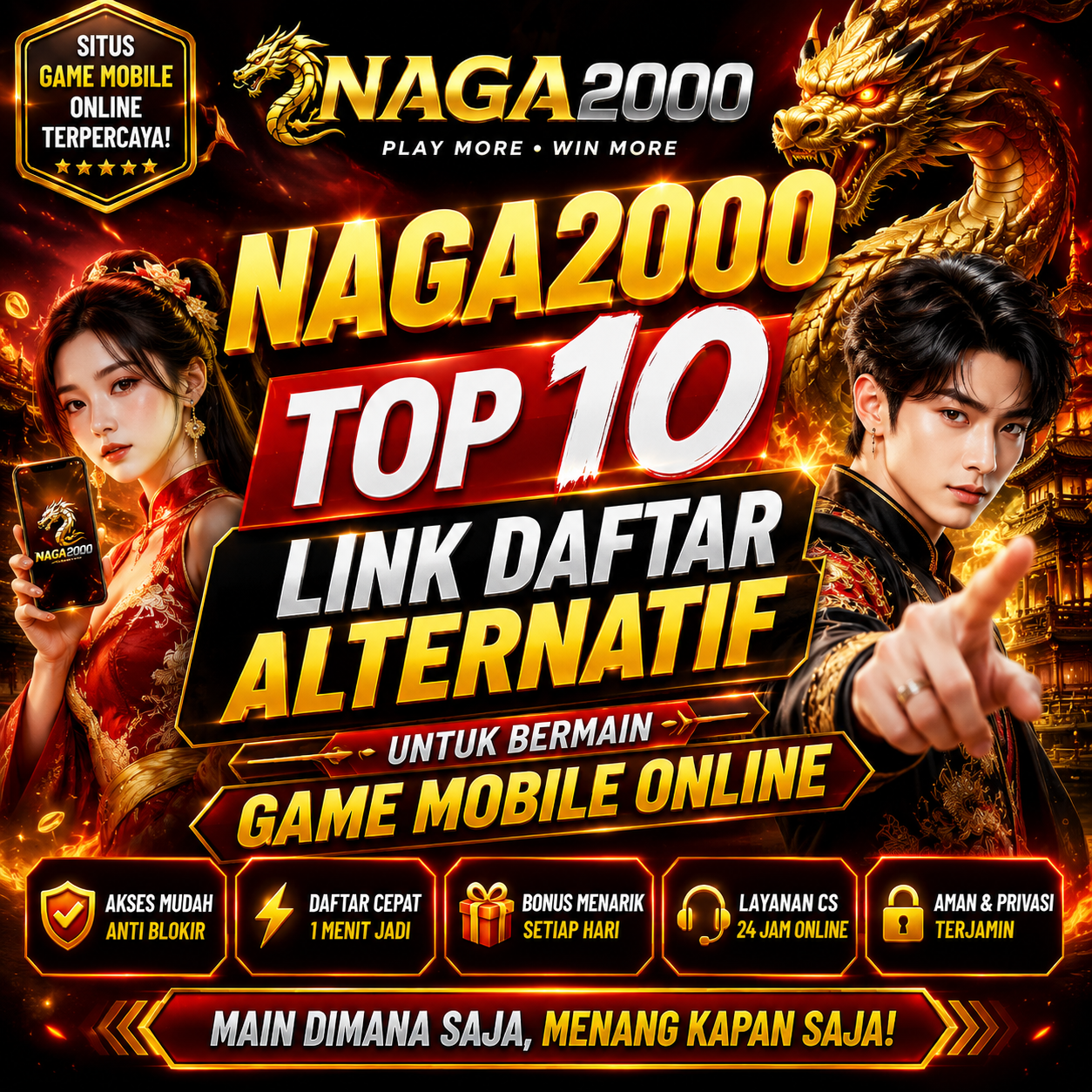 NAGA2000 TOP 10 Link Daftar Alternatif Untuk Bermain Game Mobile Online